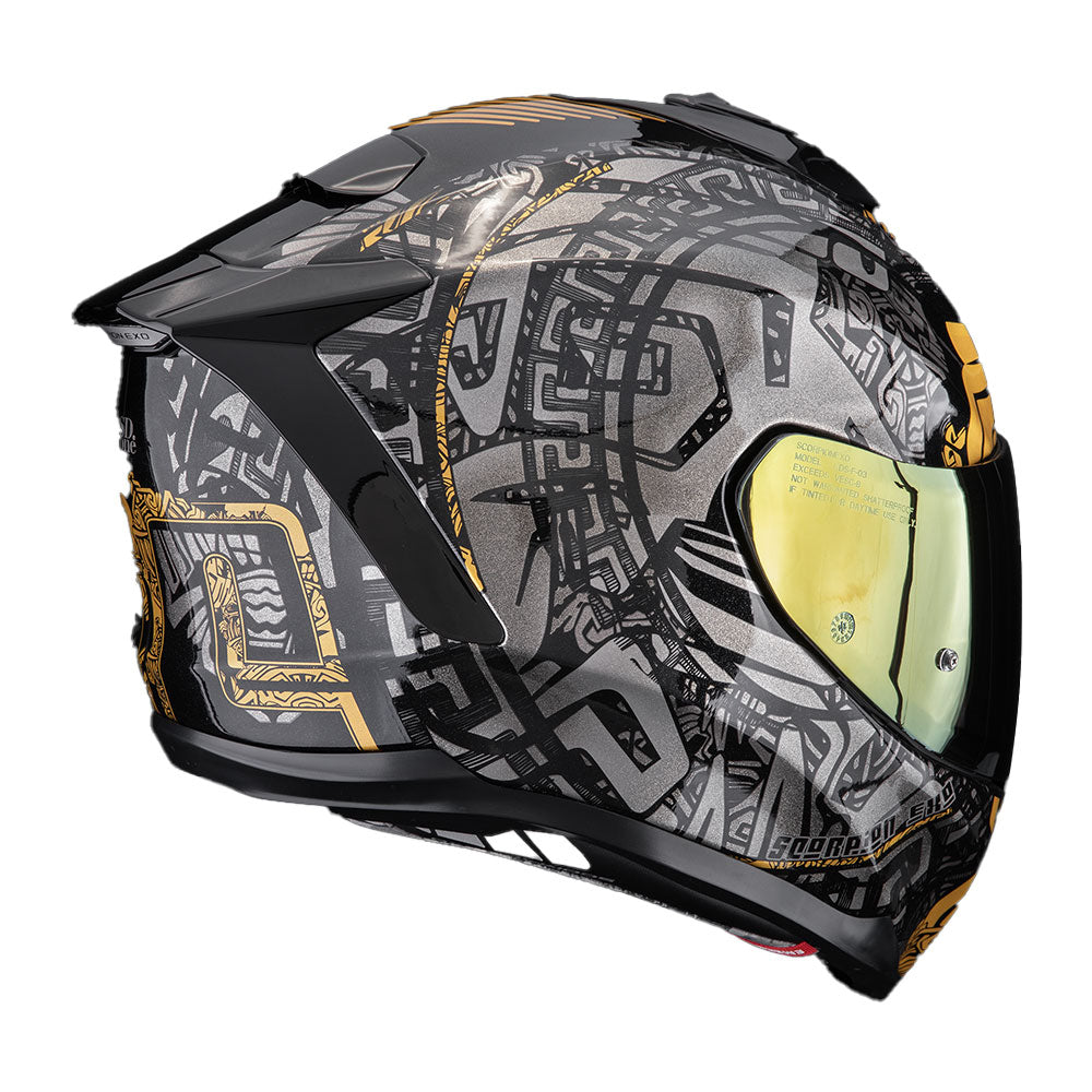 CASCO SCORPION EXO-1500 AIR APUS NEGRO / GRIS / DORADO