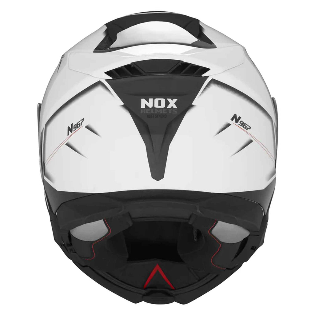 Casco Modular NOX N967 Conquer  Blaco / Negro