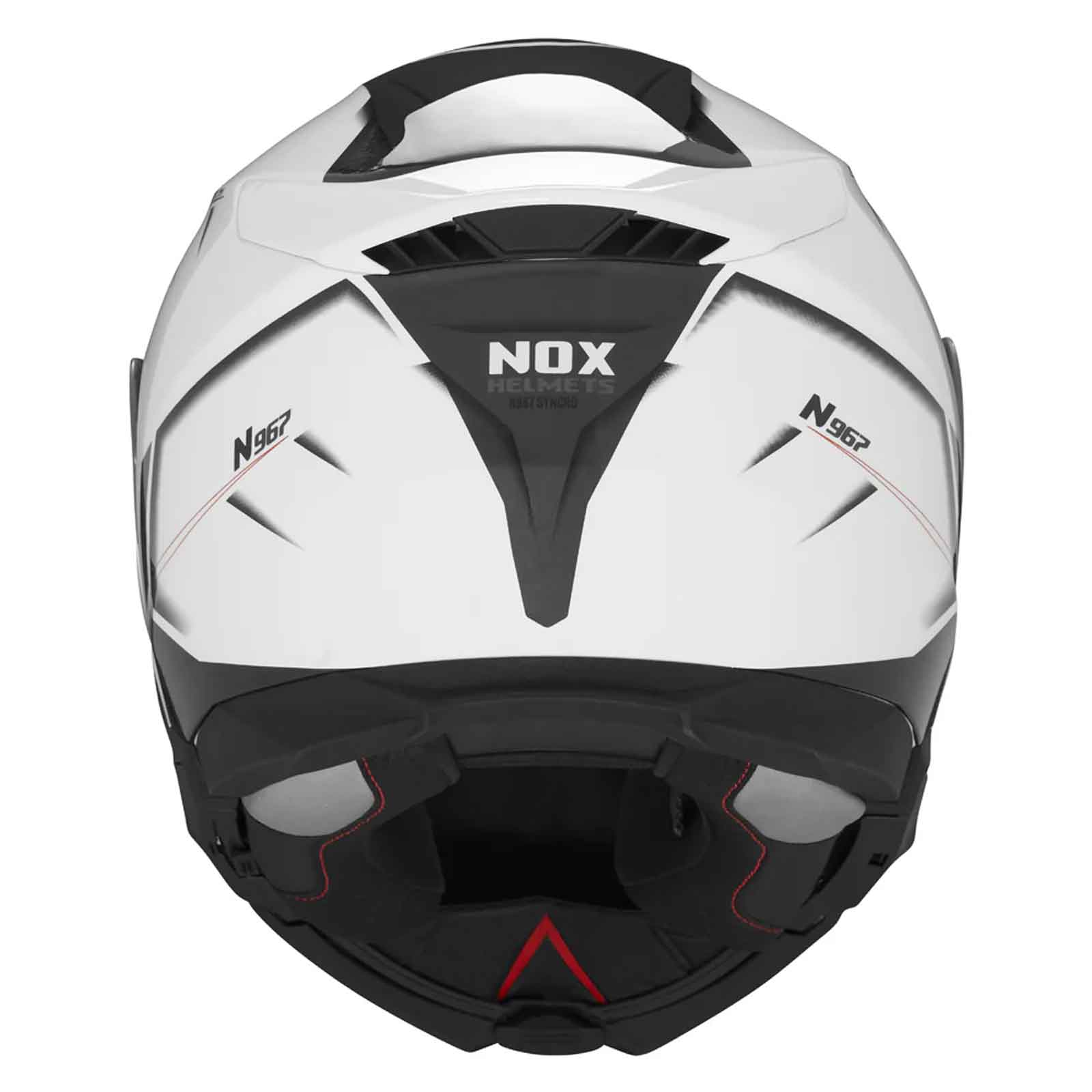 Casco Modular NOX N967 Conquer  Blaco / Negro