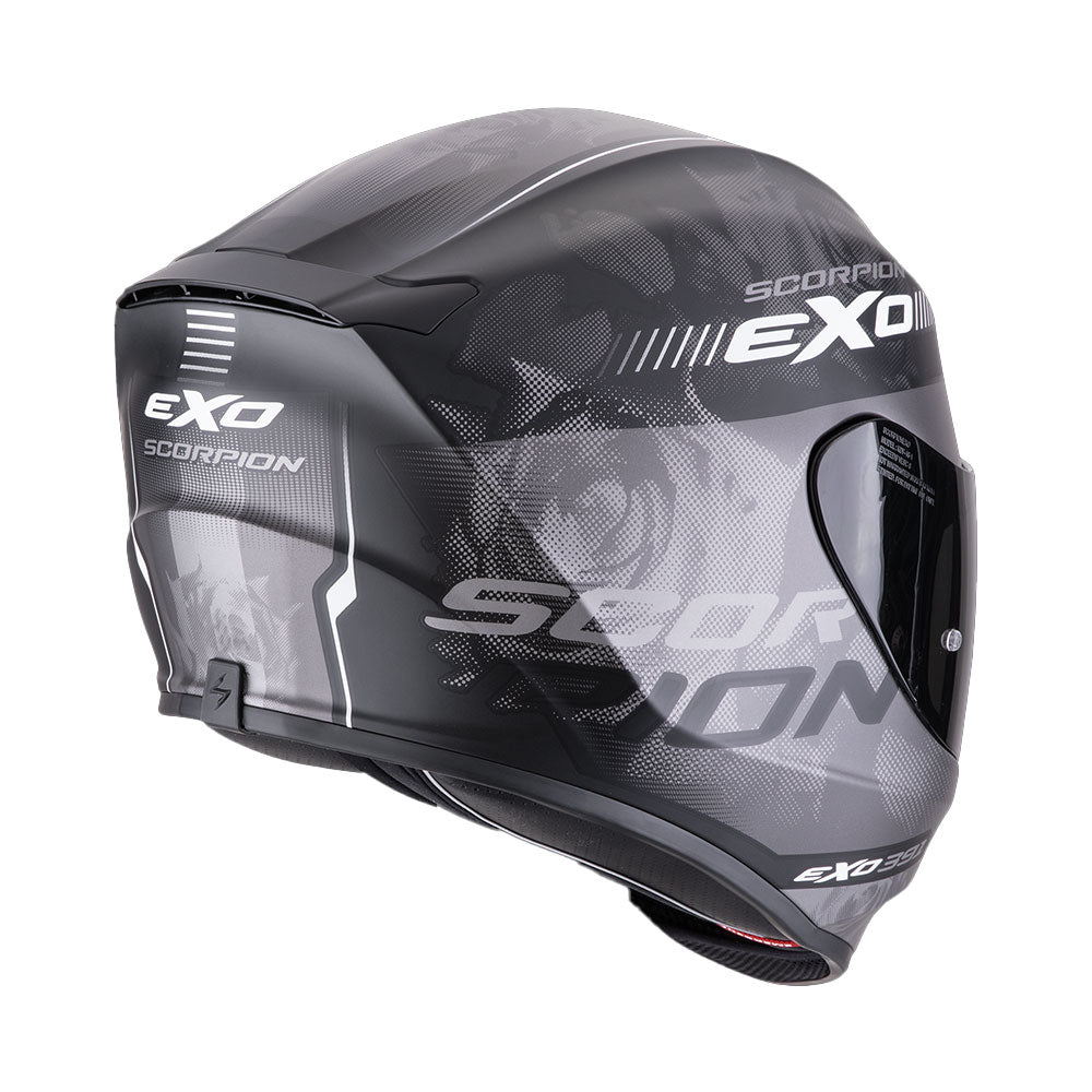 CASCO SCORPION EXO-391 AVA NEGRO / SILVER