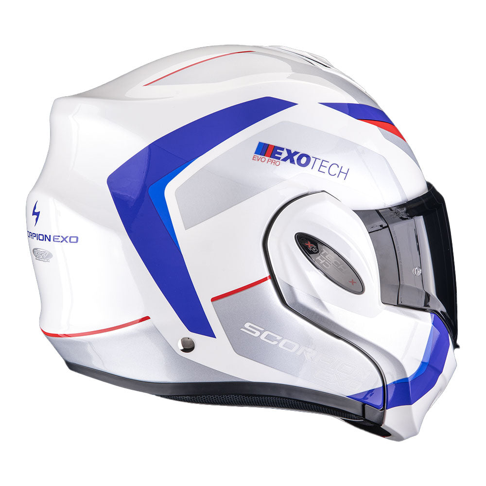 CASCO SCORPION EXO-TECH EVO PRO ACUTI BLANCO-AZUL-ROJO