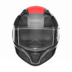 CASCO INTEGRAL NOX MENTOR N402 NEGRO ROJO