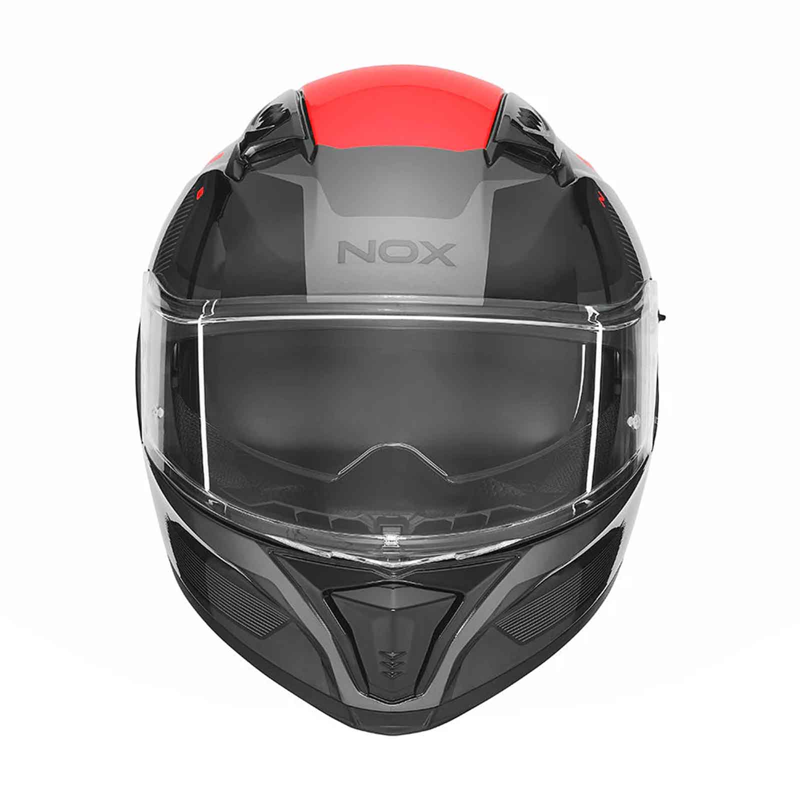 CASCO INTEGRAL NOX MENTOR N402 NEGRO ROJO