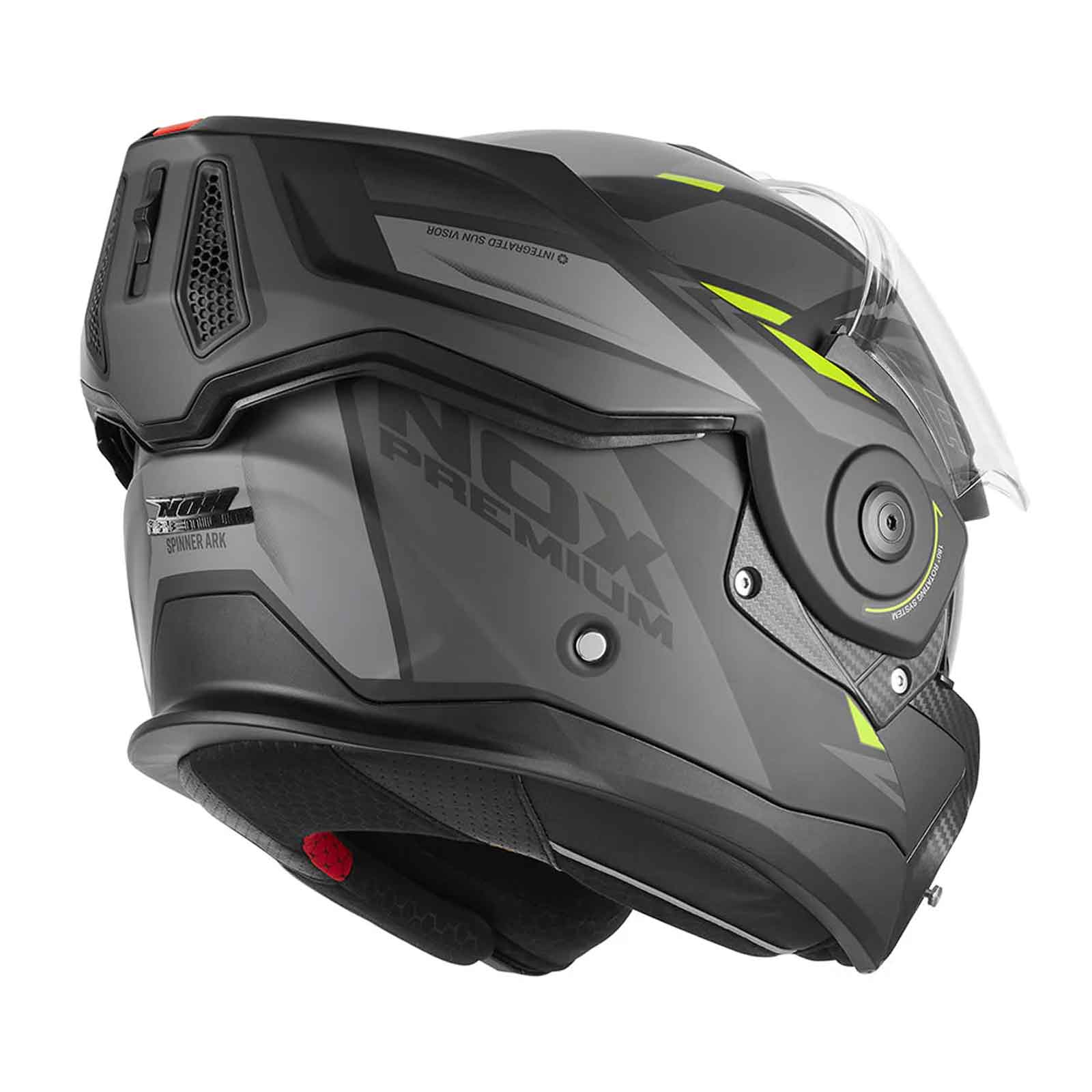 NOX Premium Casco Abatible Spinner ARK Negro Mate / Flou