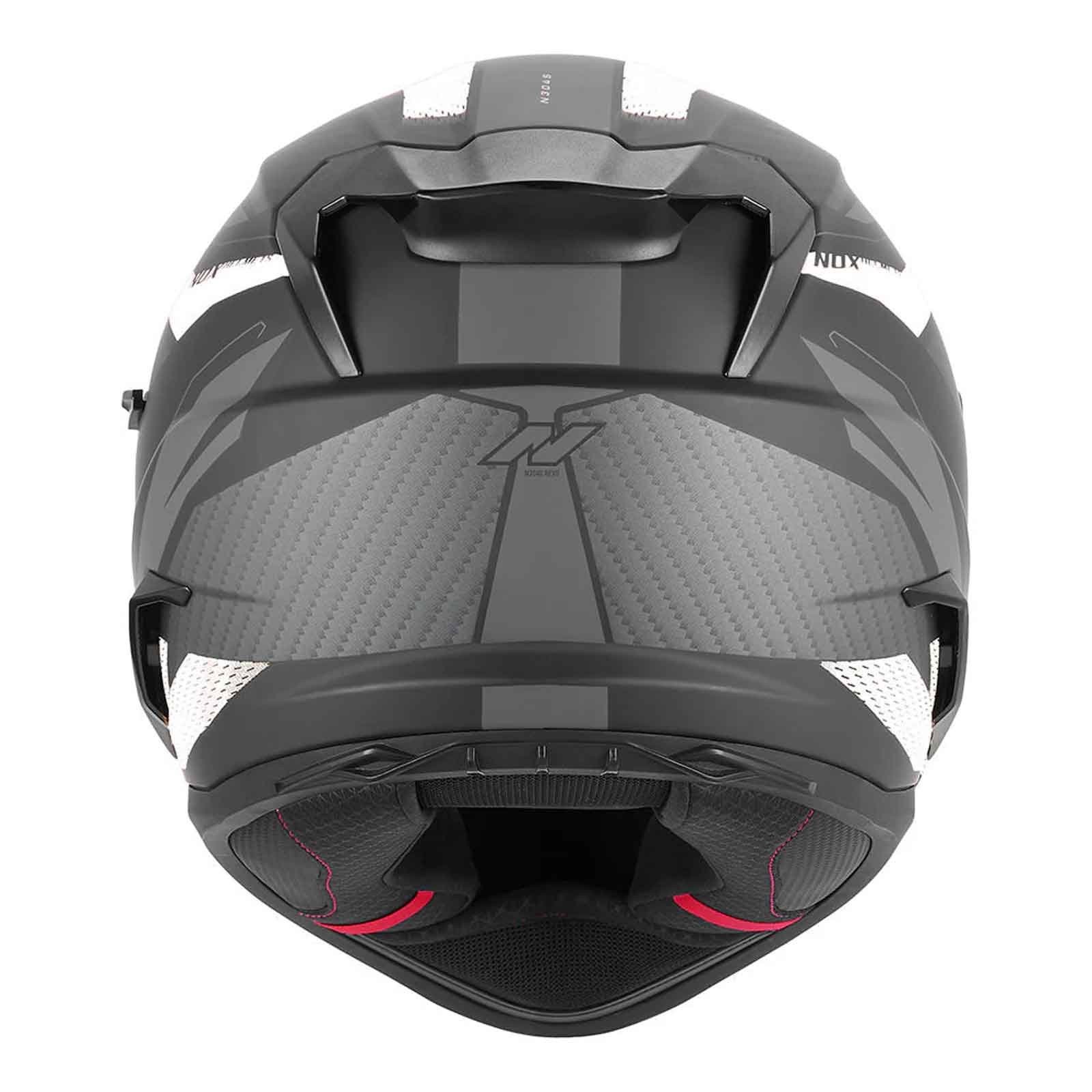 CASCO INTEGRAL REVO N304-S, NEGRO MATE Y BLANCO