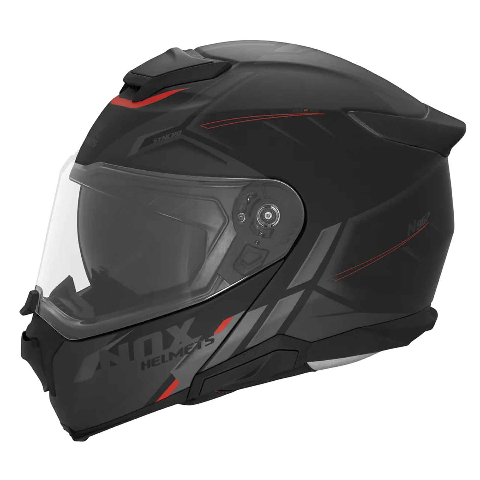 Casco Modular NOX N967 Conquer Neg / Rojo Imagen principal del producto