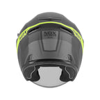Casco Jet NOX N130 Ekto, Negro Mate/Amarillo