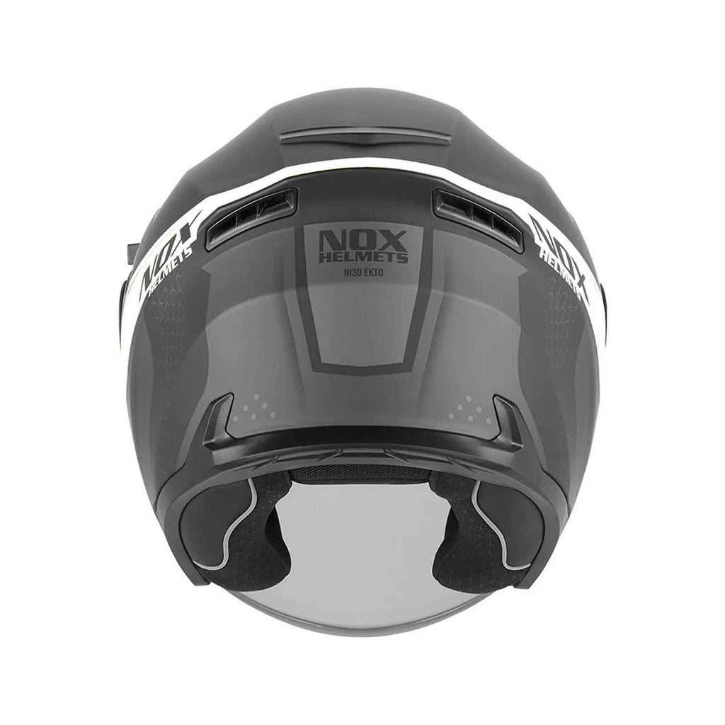Casco Jet NOX N130 Ekto, Negro Mate/Blanco