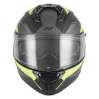 CASCO INTEGRAL REVO N304-S, NEGRO MATE Y AMARILLO