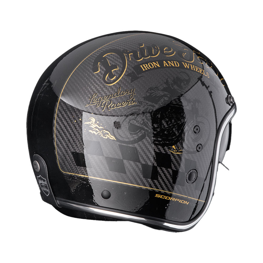 CASCO SCORPION BELFAST EVO CARBON ZIPPY NEGRO-DORADO