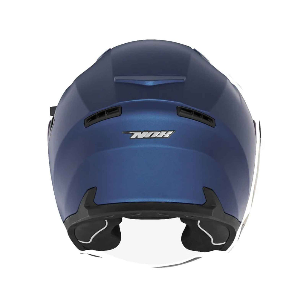 Casco Jet NOX N130, Azul Metálico Mate