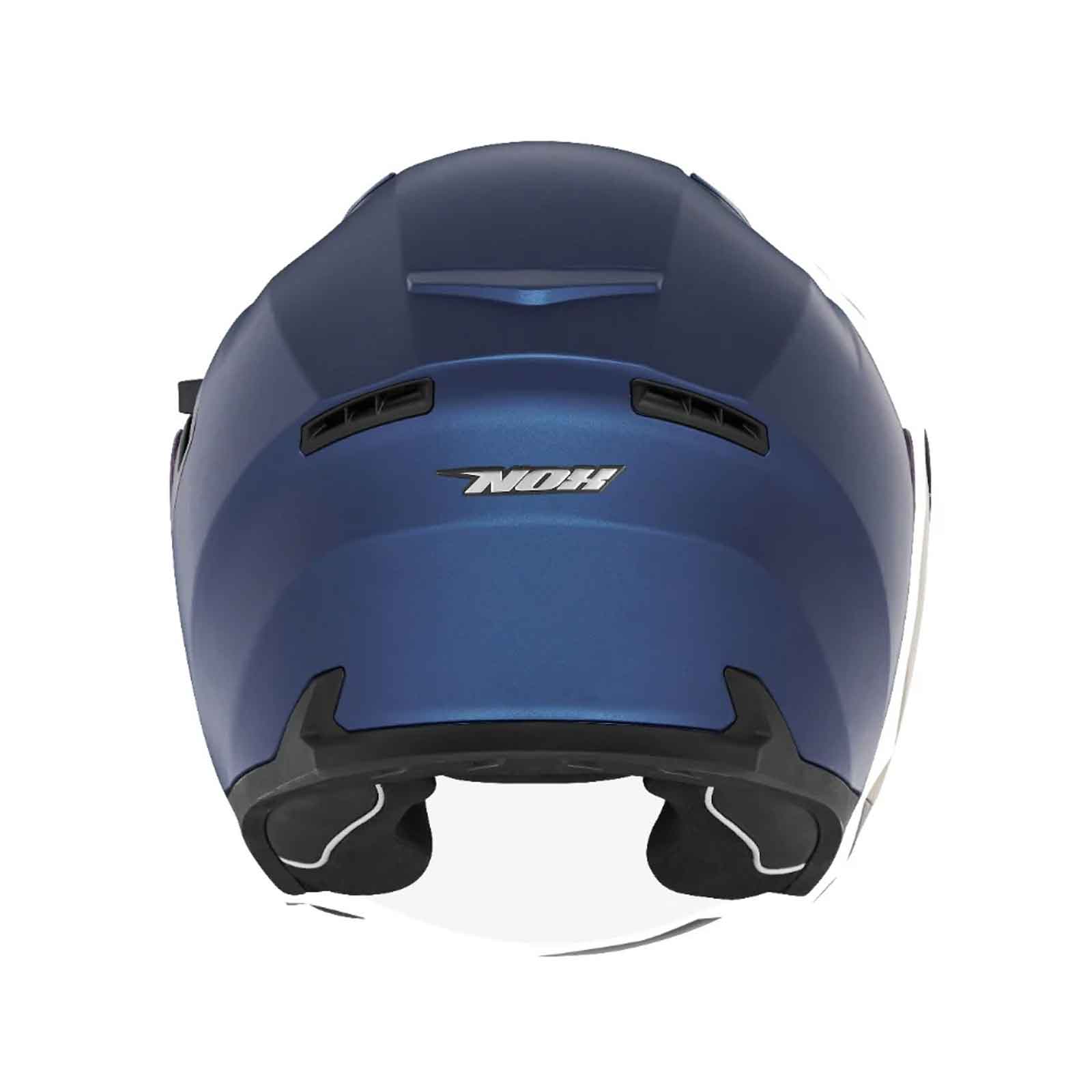 Casco Jet NOX N130, Azul Metálico Mate