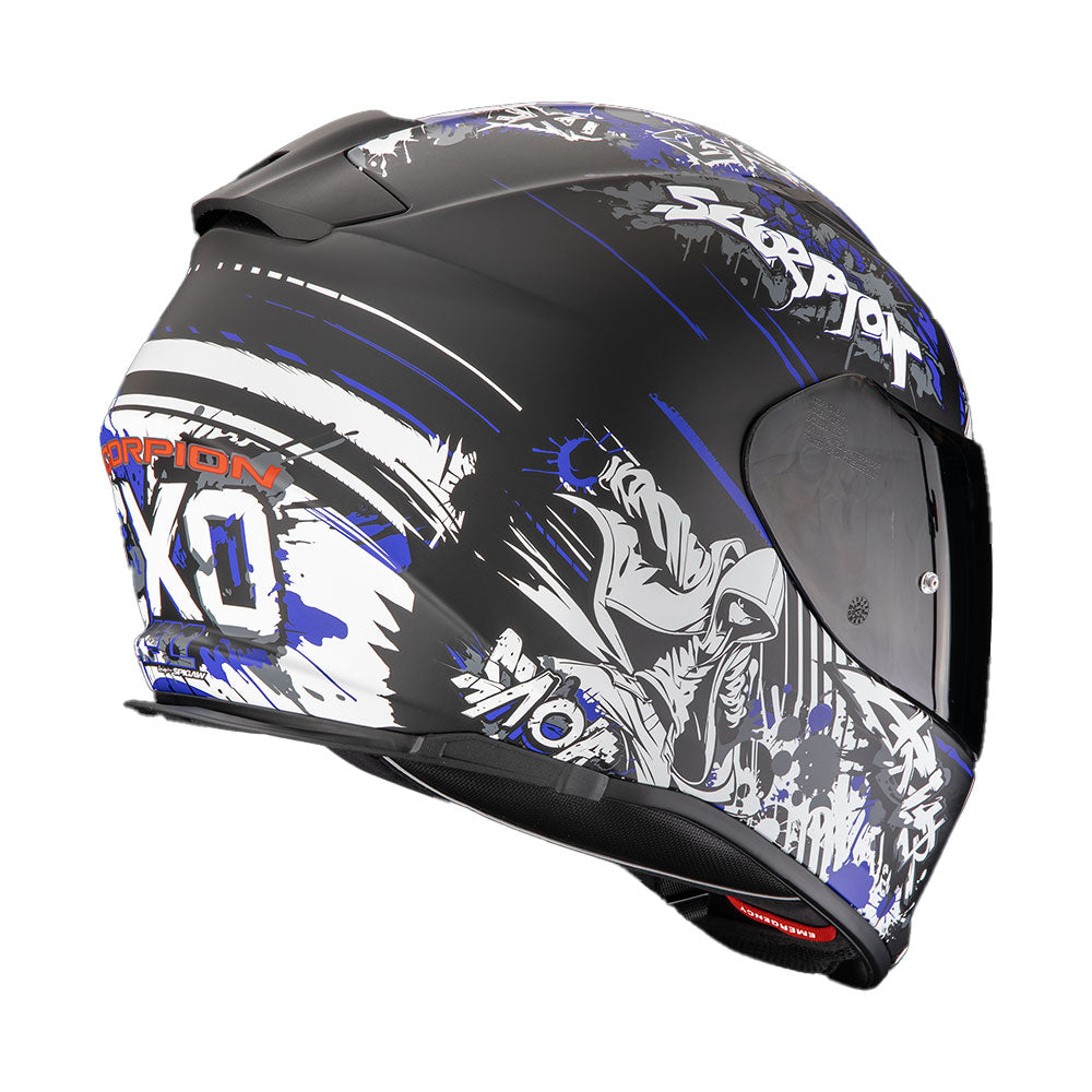 CASCO SCORPION EXO-491 SPECTOR NEGRO / AZUL