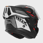 NOX Casco Abatible Premium Spinner ARK Blanco / Rojo / Negro