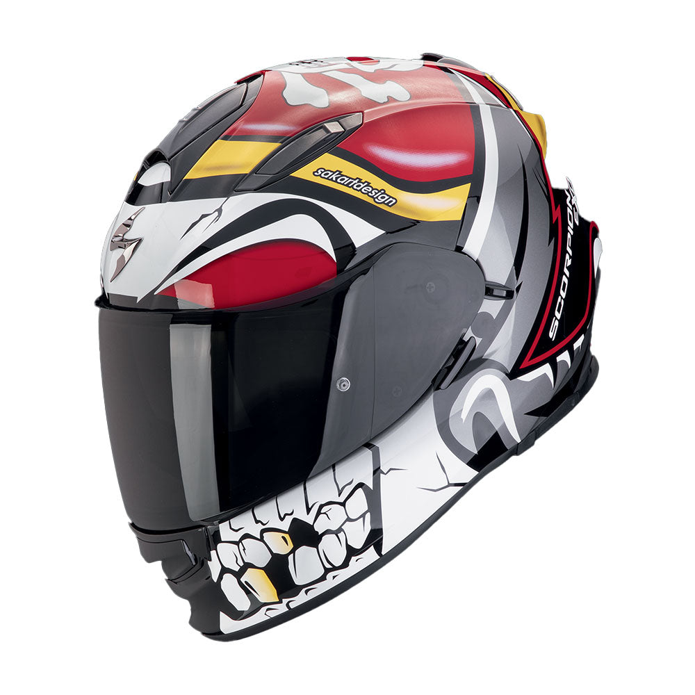 CASCO SCORPION EXO-491 PIRATE NEGRO / ROJO