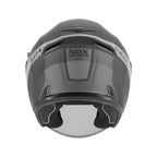 Casco Jet NOX N130 Ekto, Negro Mate/Plata