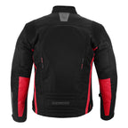 CHAQUETA DE MOTO TEXTILE MZONE VALECO NEGRO / ROJO