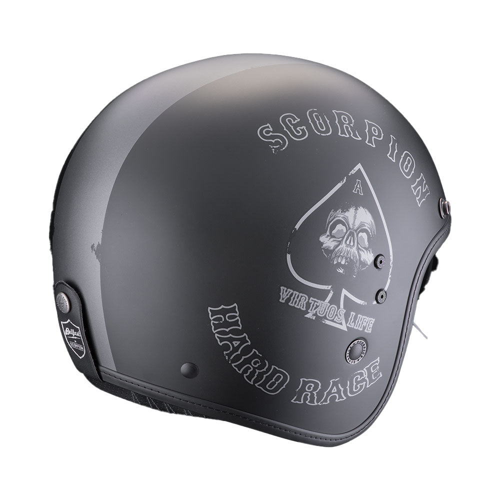 CASCO SCORPION BELFAST EVO SPADE NEGRO MATE-PLATA