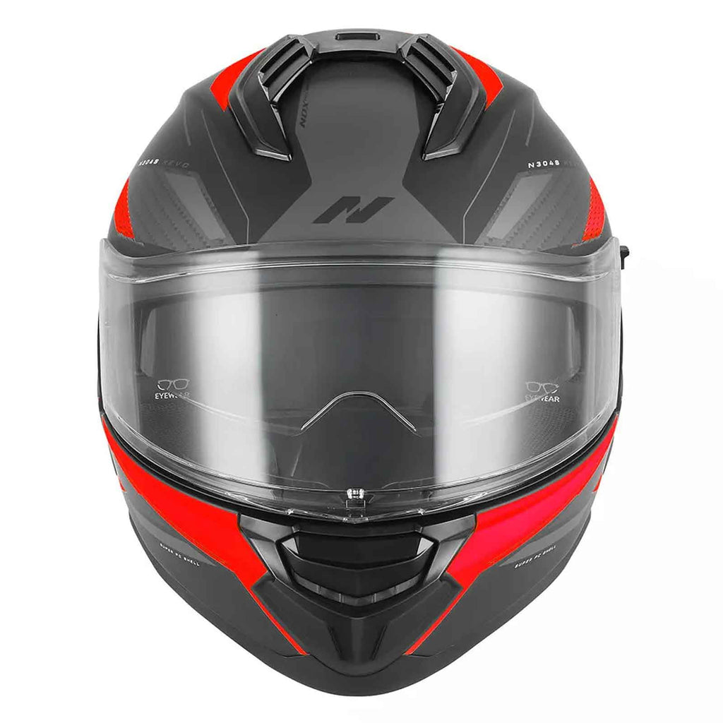 CASCO INTEGRAL REVO N304-S ROJO Y NEGRO
