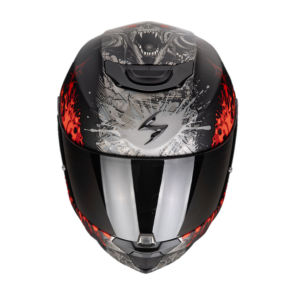 CASCO SCORPION EXO-391 WOLF NEGRO / ROJO