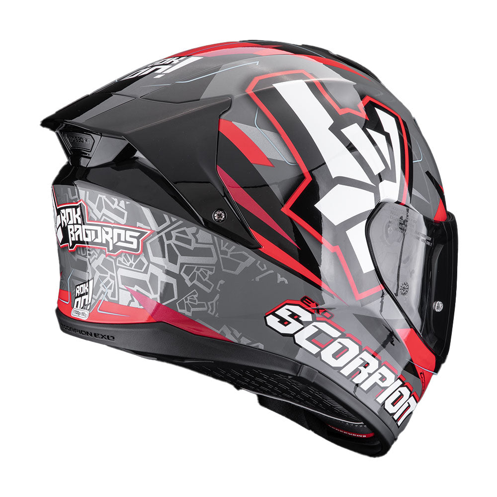 CASCO SCORPION EXO-530 AIR ROK NEGRO / ROJO