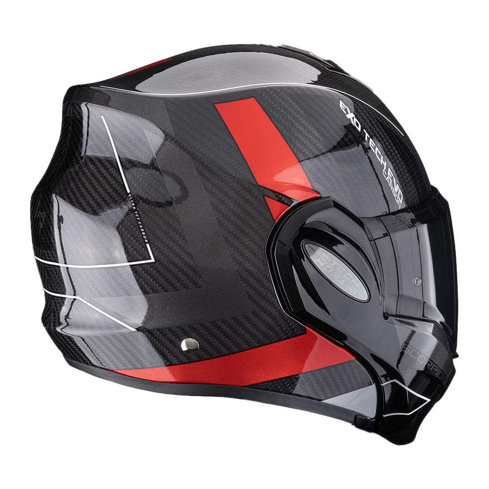 CASCO SCORPION EXO-TECH EVO CARBON CAD NEGRO-ROJO