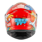 Casco integral infantil NOX N731 Scrappy, rojo brillante