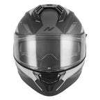 CASCO INTEGRAL REVO N304-S, NEGRO MATE Y PLATEADO