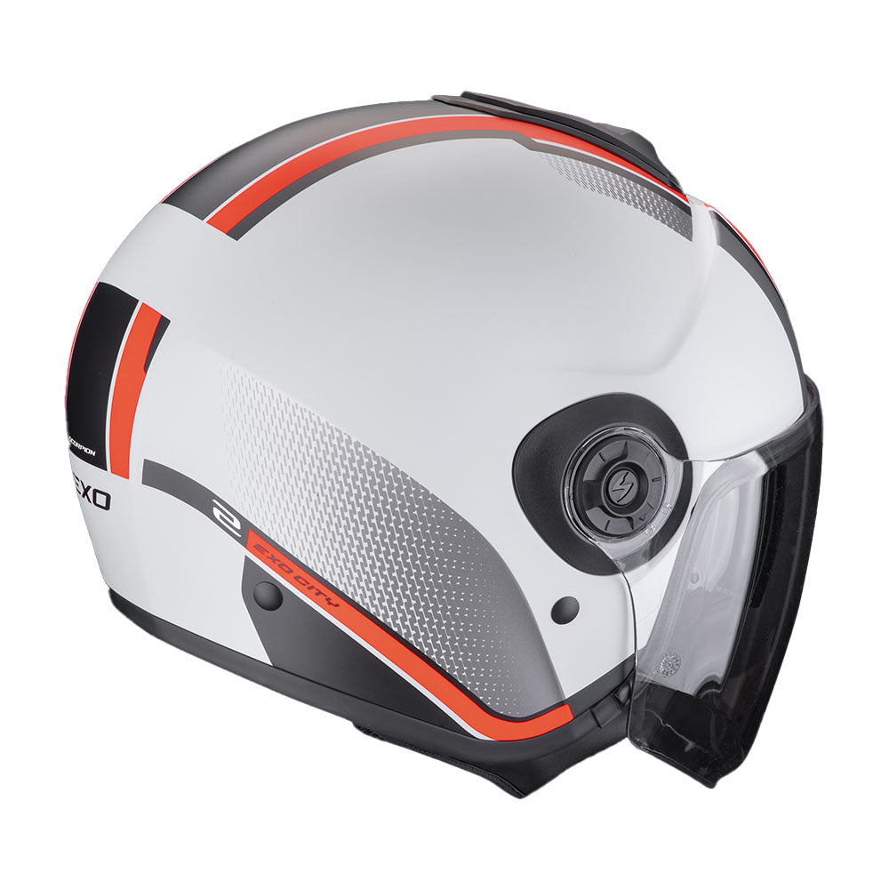 CASCO SCORPION EXO-CITY II VEL GRIS MATE-ROJO