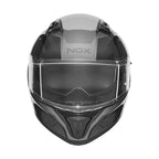 CASCO INTEGRAL NOX MENTOR N402 NEGRO PLATA