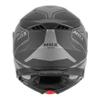 Casco Modular NOX  N967 Conquer Plateado / Negro