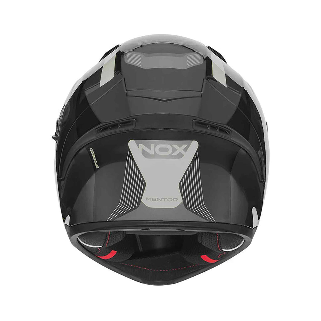 CASCO INTEGRAL NOX MENTOR N402 NEGRO PLATA