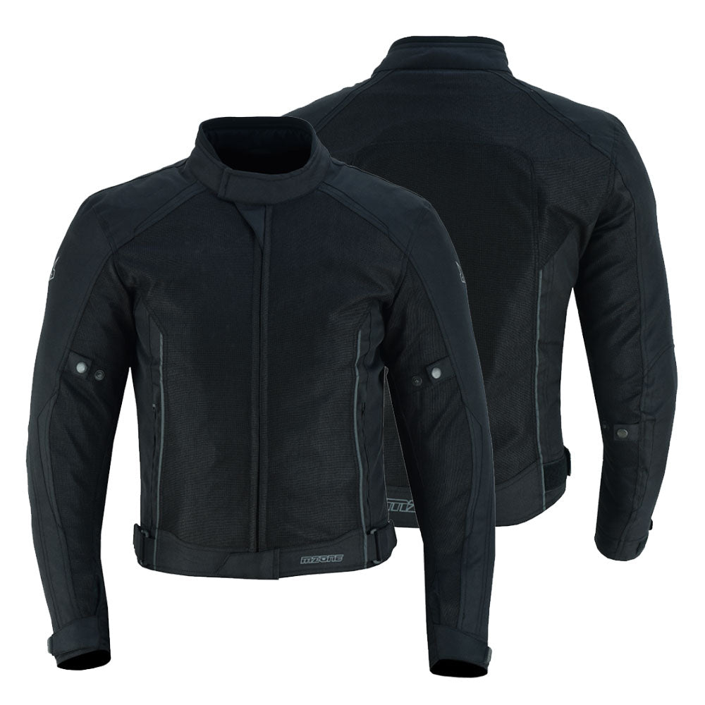 CHAQUETA DE MOTO TEXTILE MZONE ASHTON NEGRO SUMMER