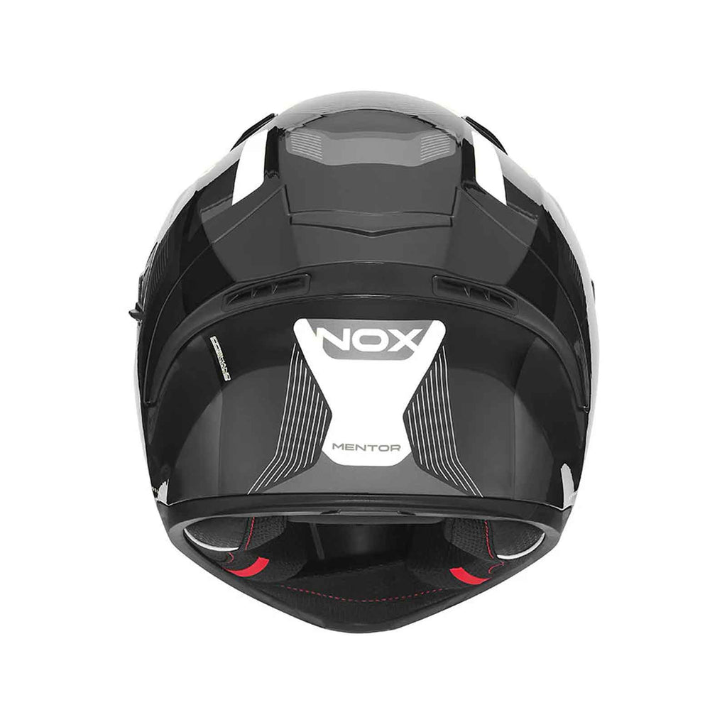 CASCO INTEGRAL NOX MENTOR N402 NEGRO BLANCO