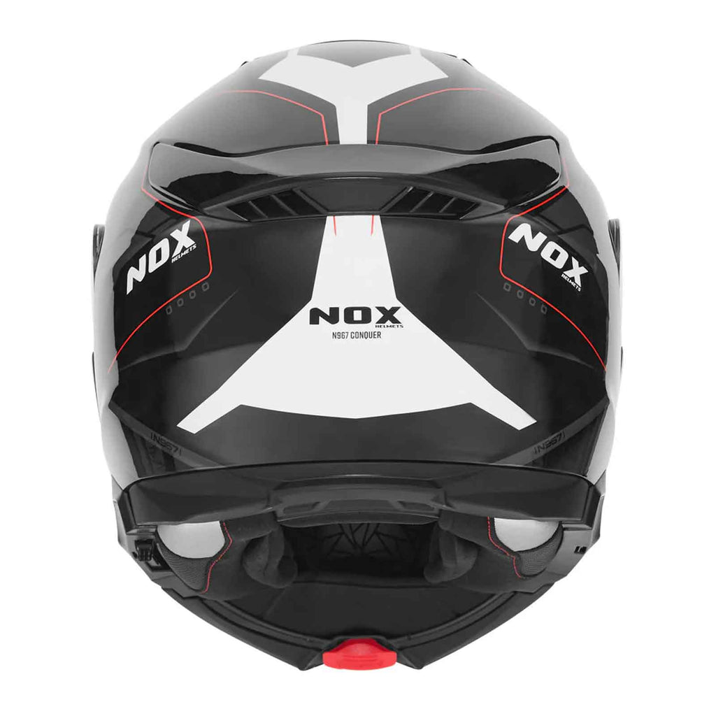 Casco Modular NOX N967 Conquer  Neg / Blanco / Rojo