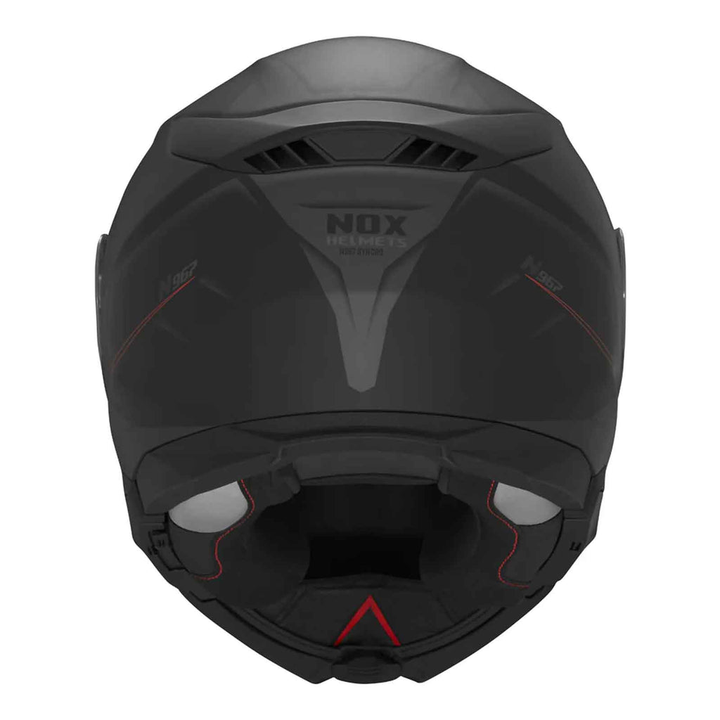 Casco Modular NOX N967 Conquer Neg / Rojo