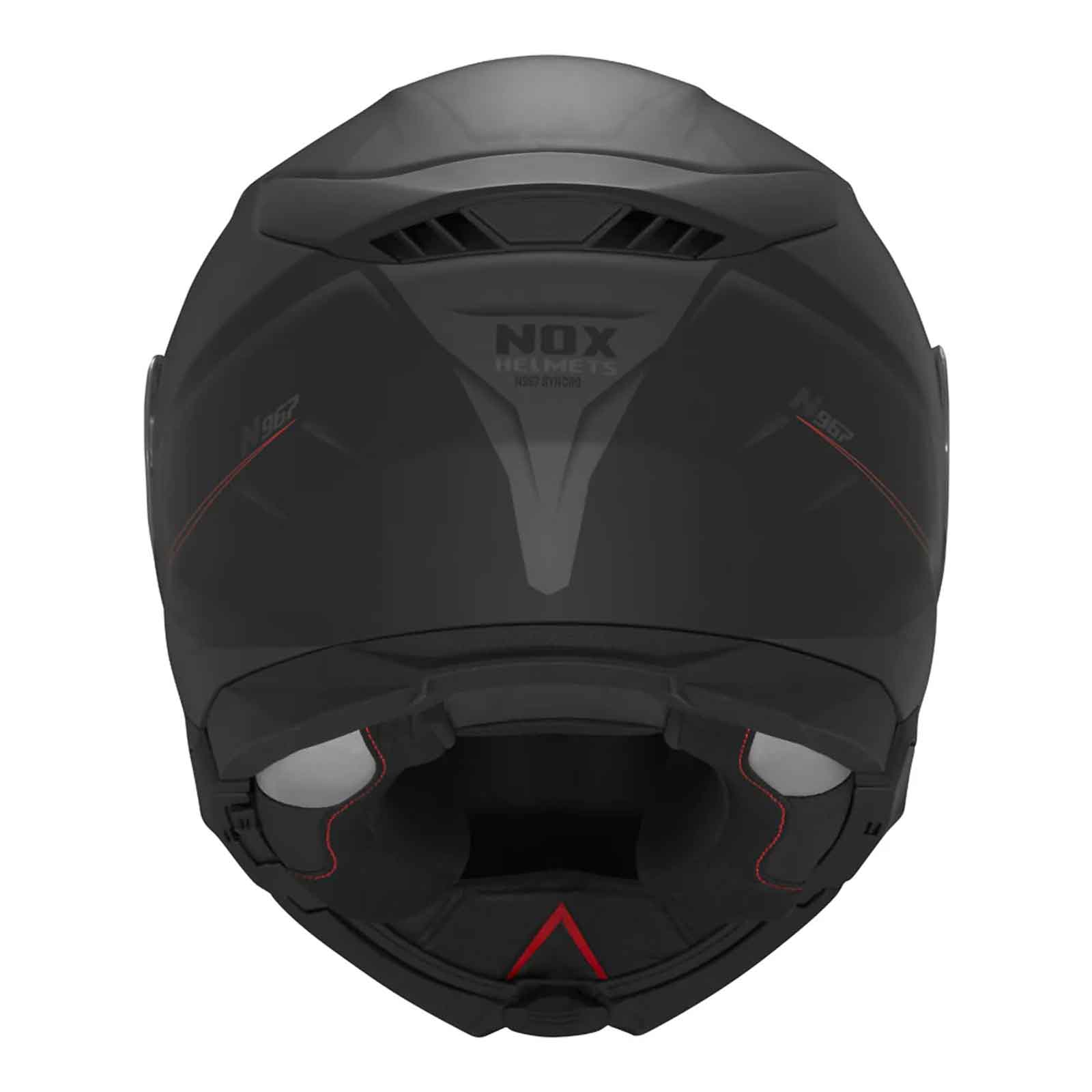 Casco Modular NOX N967 Conquer Neg / Rojo