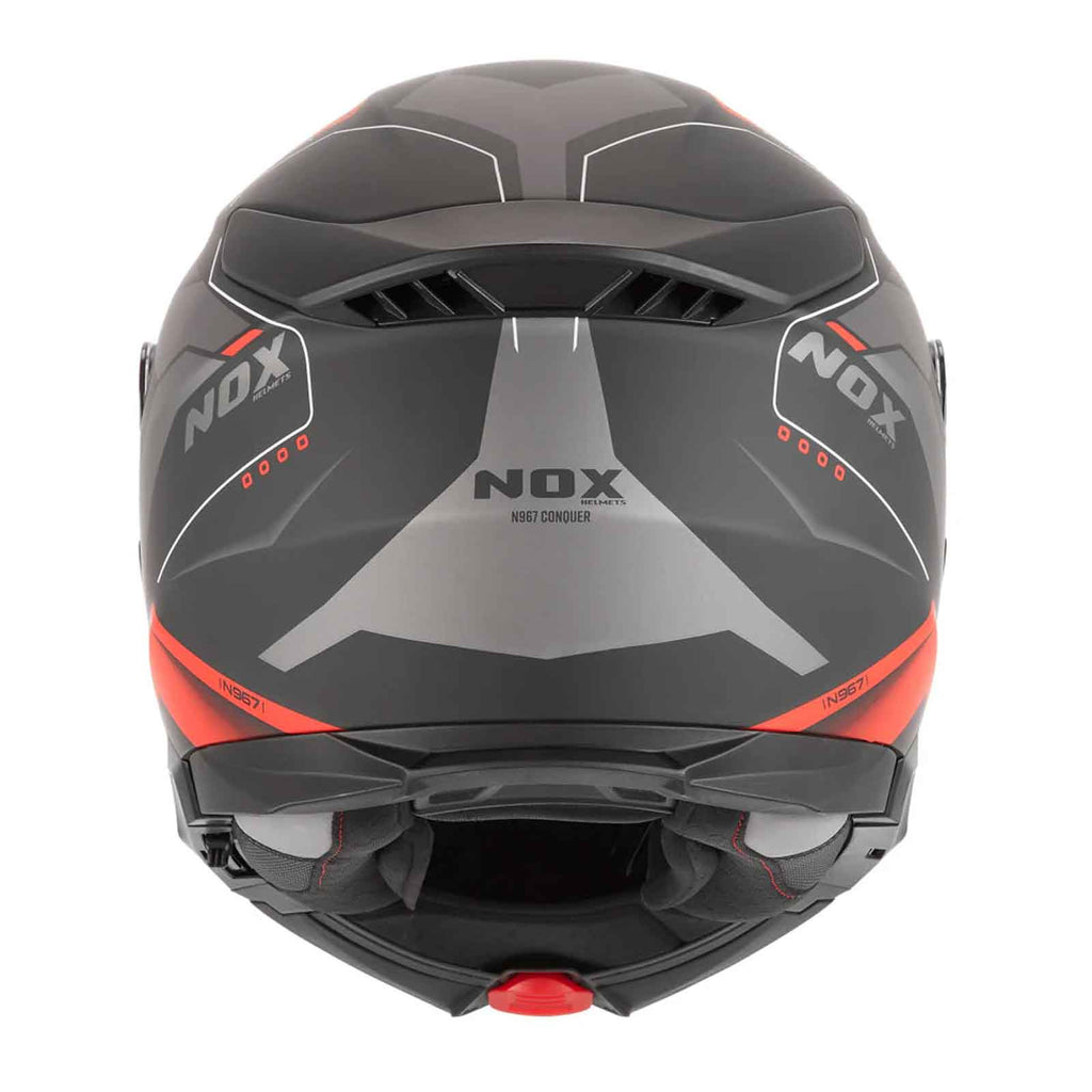 Casco Modular NOX N967 Conquer  Rojo / Negro