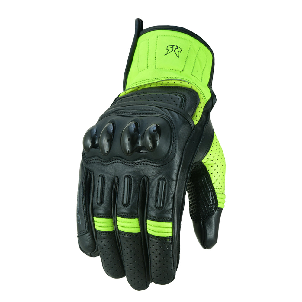 Guantes de Moto Mzone Rex Deportivos – Fluorescente