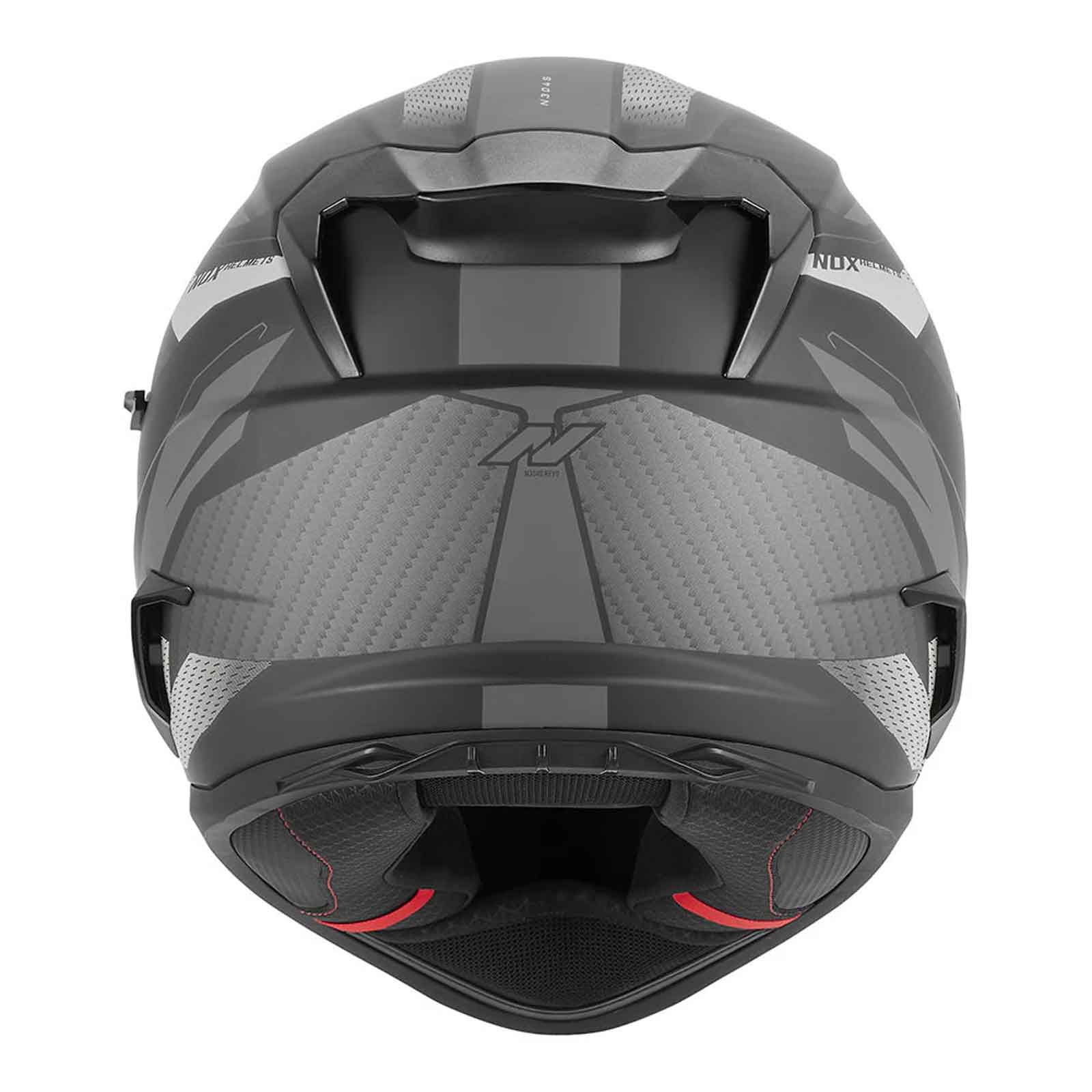 CASCO INTEGRAL REVO N304-S, NEGRO MATE Y PLATEADO