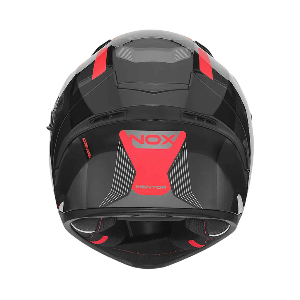 CASCO INTEGRAL NOX MENTOR N402 NEGRO ROJO