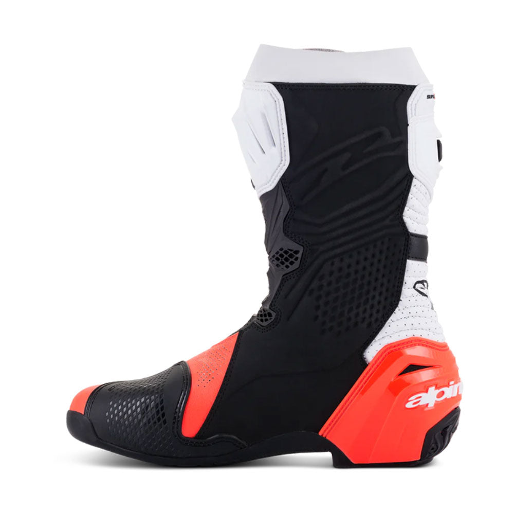 Botas Supertech R Ventiladas Negro Blanco Rojo Fluo