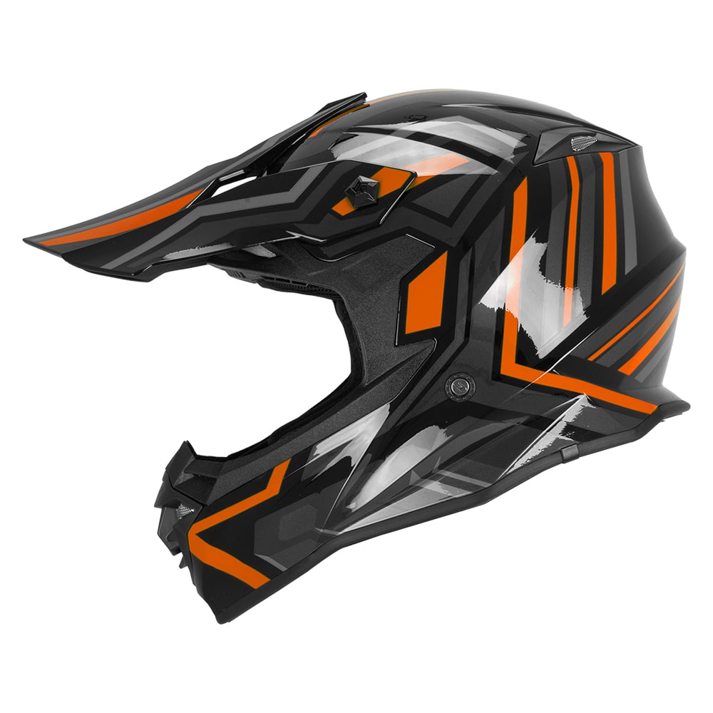 Casco CGM 367G Motocross Negro Naraja Imagen principal del producto