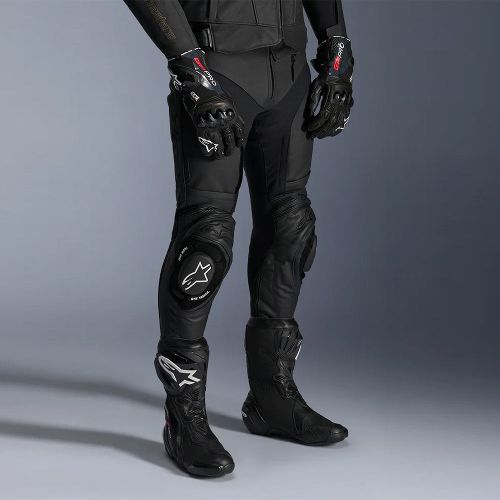 Pantalón de piel Alpinestars Missile V3 Negro / Negro