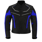CHAQUETA DE MOTO TEXTILE MZONE VALECO NEGRO / AZUL