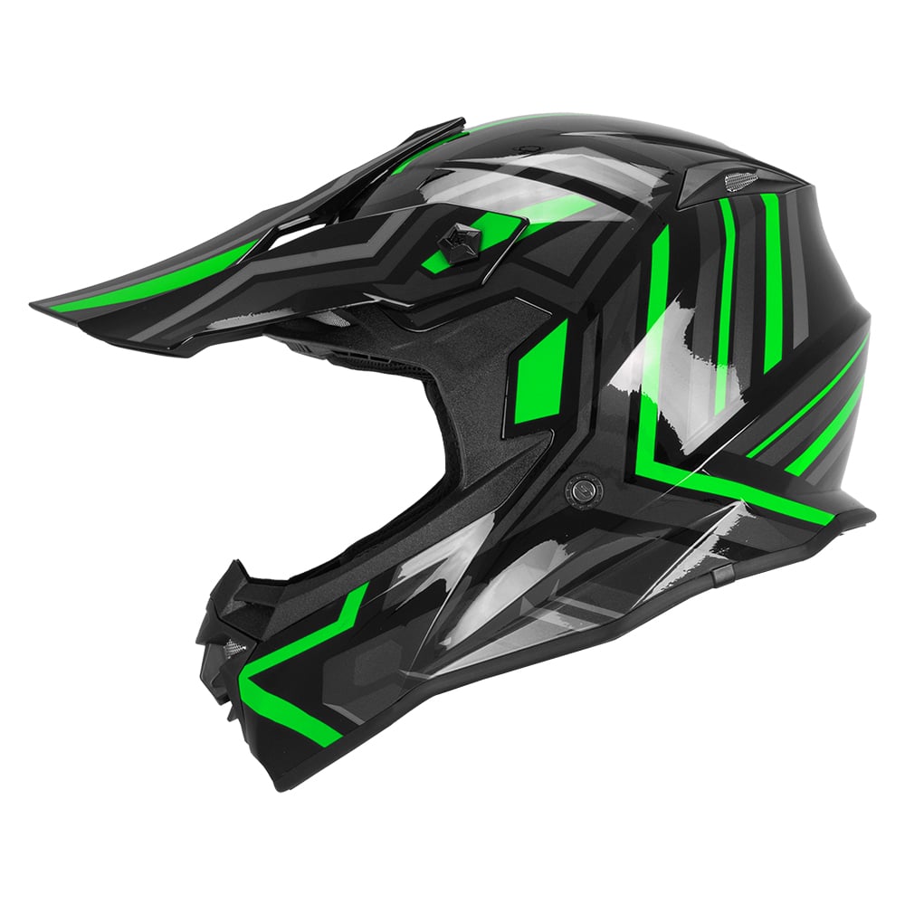 Casco CGM 367G Motocross Negro Verde