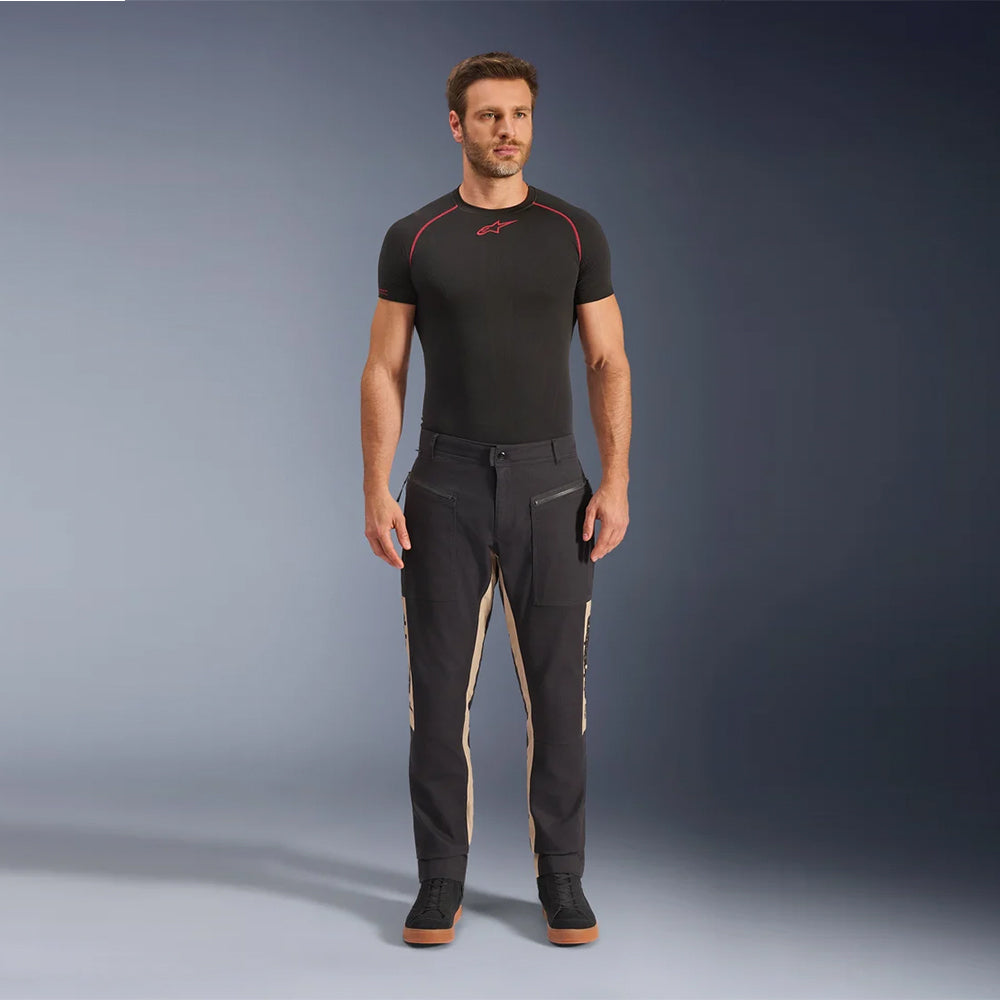 Pantalón de Moto Alpinestars Flex-AST Negro / Almendra