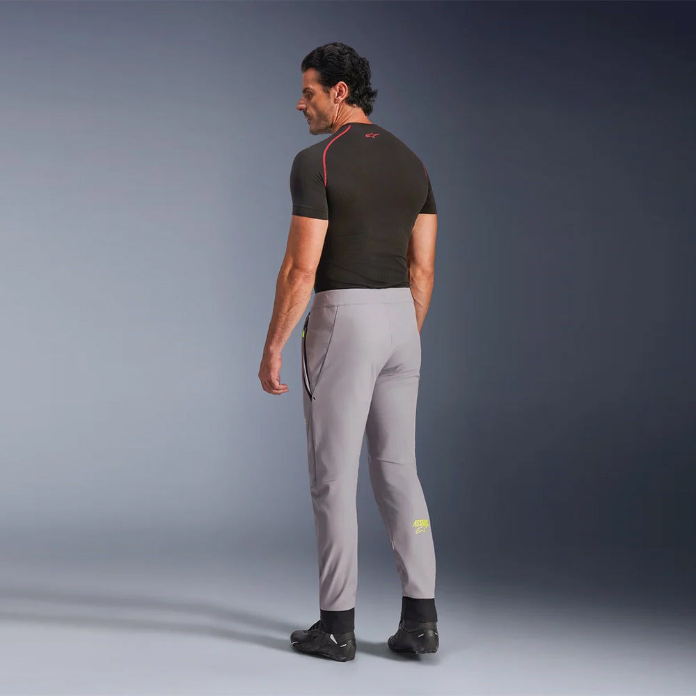 Pantalón Alpinestars Aeroshell Gris / Amarillo Fluor