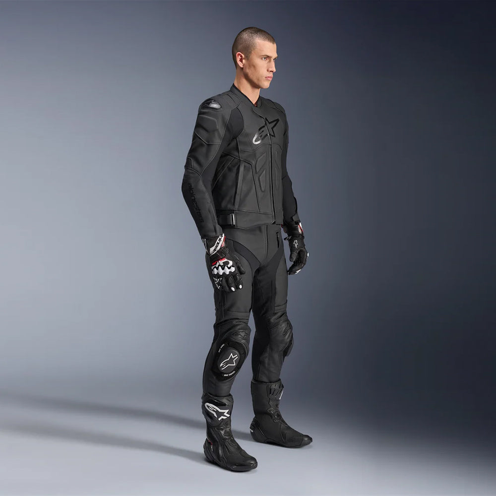 Pantalón de piel Alpinestars Missile V3 Negro / Negro