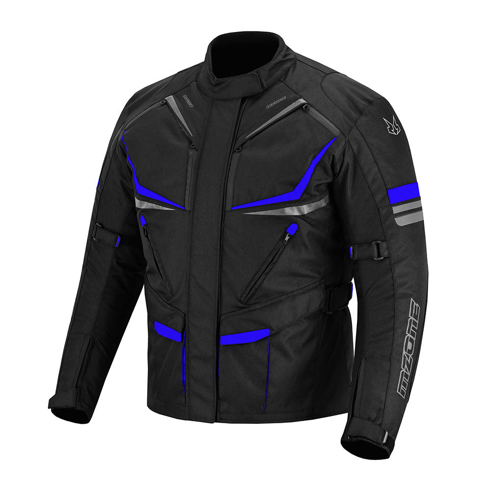 CHAQUETA DE MOTO TEXTILE MZONE NEKMA NEGRO / AZUL